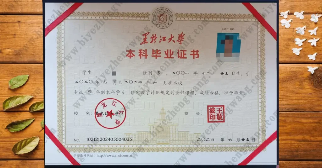 黑龙江大学2024年专版本科毕业证样本