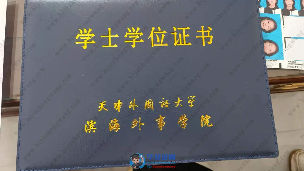 天津外国语大学滨海外事学院本科学士学位毕业证外壳样本