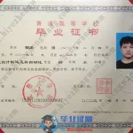 沈阳工学院机械自动化专业本科毕业证书模板
