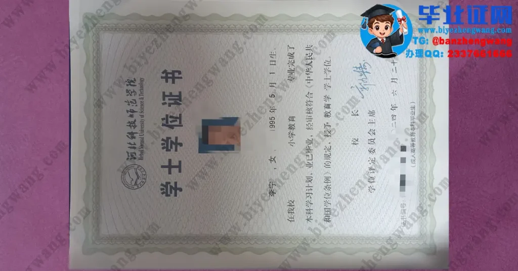 河北科技师范学院2024届小学教育专业教育学学士学位证高清专版模板图