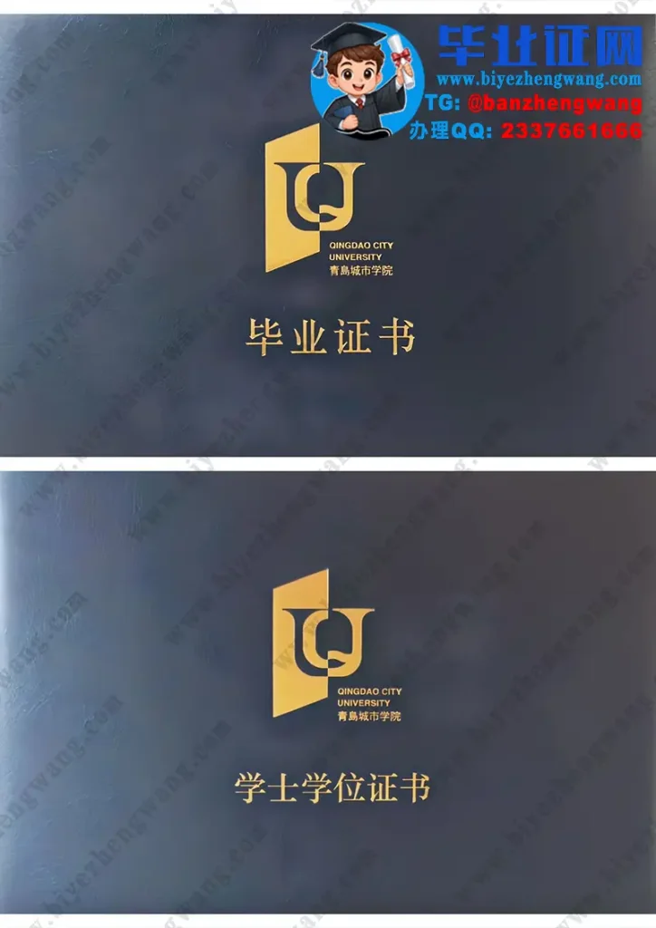 青岛城市学院毕业证外壳样本定制设计