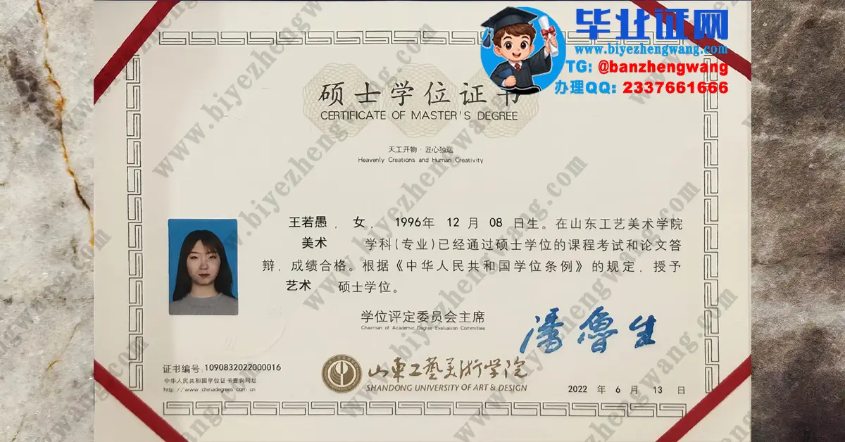 山东工艺美术学院2008-2022届专版本科/硕士研究生毕业证/学位证高清模板排版设计