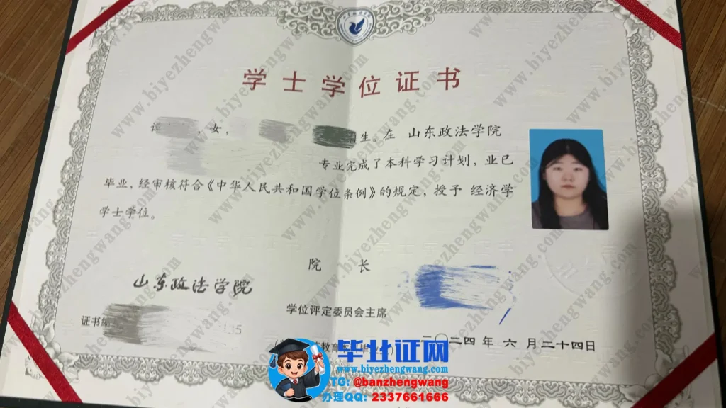 山东政法学院学士学位证样本-2024届经济学学位证专版模板设计定制