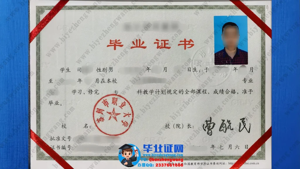 补办苏州市职业大学毕业证-苏州市职业大学2025届毕业证样本
