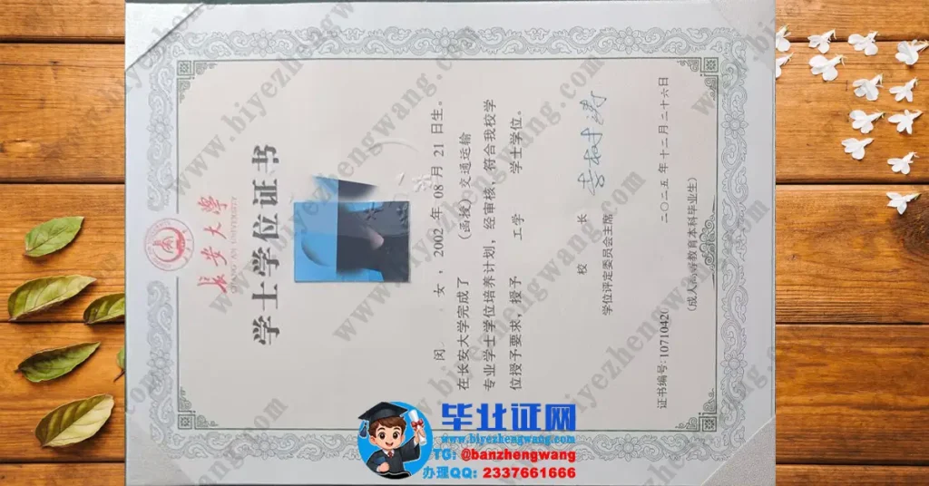 长安大学2025届交通运输专业函授学习工学学士学位证专版高清模板